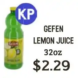 Seven Mile Market Gefen lemon juice offer