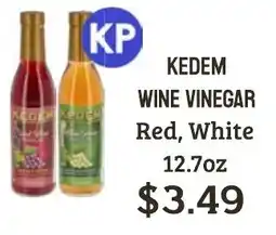 Seven Mile Market Kedem wine vinegar red, white offer