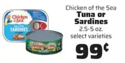 County Market Chicken of the Sea Tuna or Sardines offer