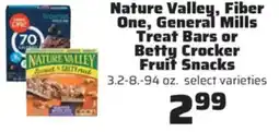 County Market Nature Valley, Fiber One, General Mills Treat Bars or Betty Crocker Fruit Snacks offer