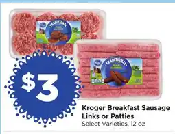 Food 4 Less Kroger Breakfast Sausage Links or Patties offer