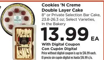 Food 4 Less Cookies 'N Creme Double Layer Cake offer