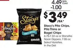 Ralphs Stacy's Pita Chips, Pita Thins or Bagel Chips offer