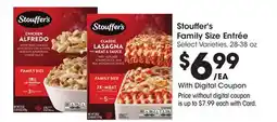 Ralphs Stouffer's Family Size Entrée offer