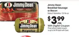 Ralphs Jimmy Dean Breakfast Sausage or Bacon offer