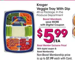 Ralphs Kroger Veggie Tray With Dip offer