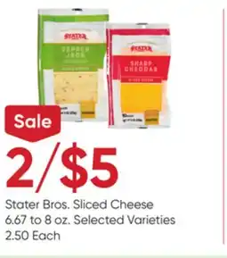 Stater Bros Stater Bros. Sliced Cheese offer