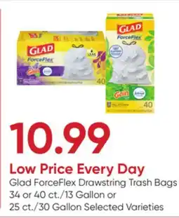 Stater Bros Glad ForceFlex Drawstring Trash Bags offer