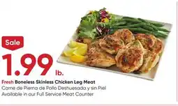 Stater Bros Fresh Boneless Skinless Chicken Leg Meat offer