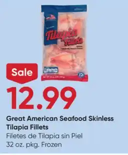 Stater Bros Great American Seafood Skinless Tilapia Fillets offer