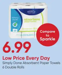 Stater Bros Simply Done Absorbent Paper Towels offer