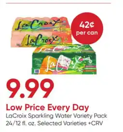 Stater Bros LaCroix Sparkling Water Variety Pack offer