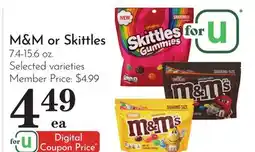 Pavilions M&M or Skittles offer