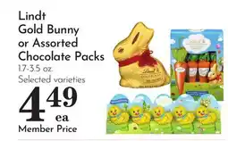 Pavilions Lindt Gold Bunny or Assorted Chocolate Packs offer