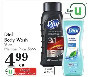 Pavilions Dial Body Wash offer