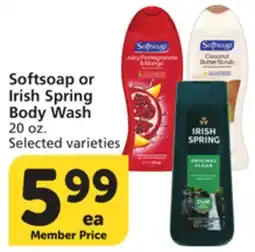 Vons Softsoap or Irish Spring Body Wash offer