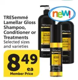 Vons TRESemmé Lamellar Gloss Shampoo, Conditioner or Treatments offer