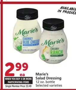 Vons Marie's Salad Dressing offer