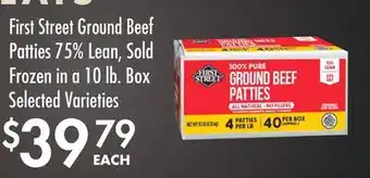 Smart & Final First Street Ground Beef Patties offer