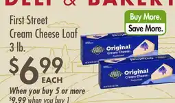 Smart & Final First Street Cream Cheese Loaf offer