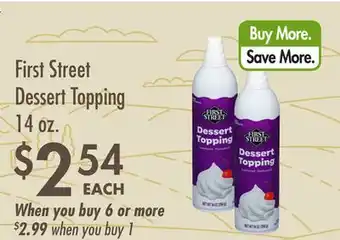 Smart & Final First Street Dessert Topping offer