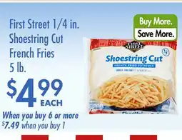 Smart & Final First Street 1/4 in. Shoestring Cut French Fries offer