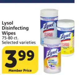 Albertsons Lysol Disinfecting Wipes offer