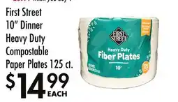 Smart & Final First Street 10 Dinner Heavy Duty Compostable Paper Plates offer