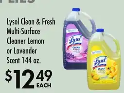 Smart & Final Lysol Clean & Fresh Multi-Surface Cleaner Lemon or Lavender Scent offer