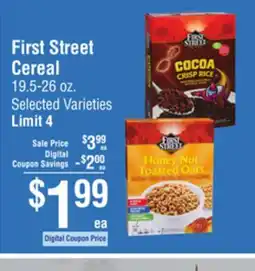 Smart & Final First Street Cereal offer