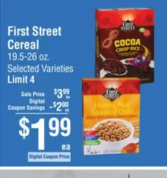 Smart & Final First Street Cereal offer