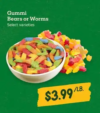 Sprouts Farmers Market Gummi Bears or Worms offer