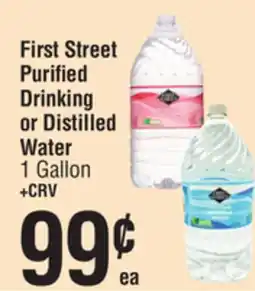 Smart & Final First Street Purified Drinking or Distilled Water offer