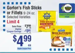 Smart & Final Gorton's Fish Sticks or Fillets offer