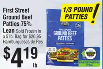 Smart & Final First Street Ground Beef Patties offer