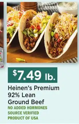 Heinen's Heinen's Premium 92% Lean Ground Beef offer