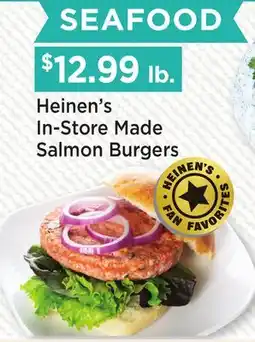 Heinen's Heinen's In-Store Made Salmon Burgers offer