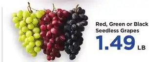 Food 4 Less Red, Green or Black Seedless Grapes offer