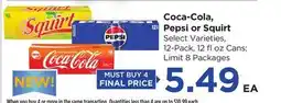 Food 4 Less Coca-Cola, Pepsi or Squirt offer