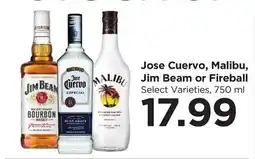 Food 4 Less Jose Cuervo, Malibu, Jim Beam or Fireball offer