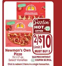 Jewel-Osco Newman's Own Pizza offer