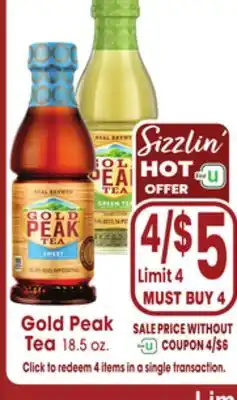 Jewel-Osco Gold Peak Tea offer