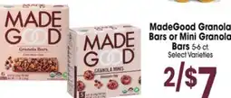 Jewel-Osco MadeGood Granola Bars or Mini Granola Bars offer