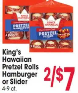 Jewel-Osco King's Hawaiian Pretzel Rolls Hamburger or Slider offer