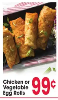 Jewel-Osco Chicken or Vegetable Egg Rolls offer