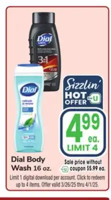 Jewel-Osco Dial Body Wash offer