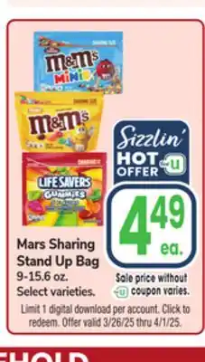 Jewel-Osco Mars Sharing Stand Up Bag offer