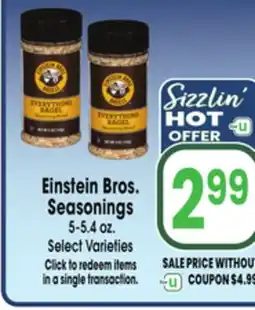 Jewel-Osco Einstein Bros. Seasonings offer