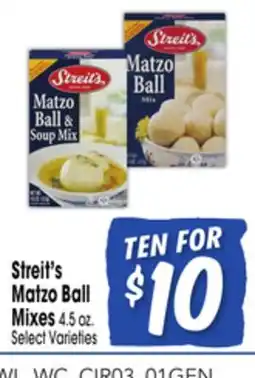 Jewel-Osco Streit's Matzo Ball Mixes offer