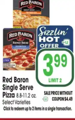 Jewel-Osco Red Baron Single Serve Pizza offer